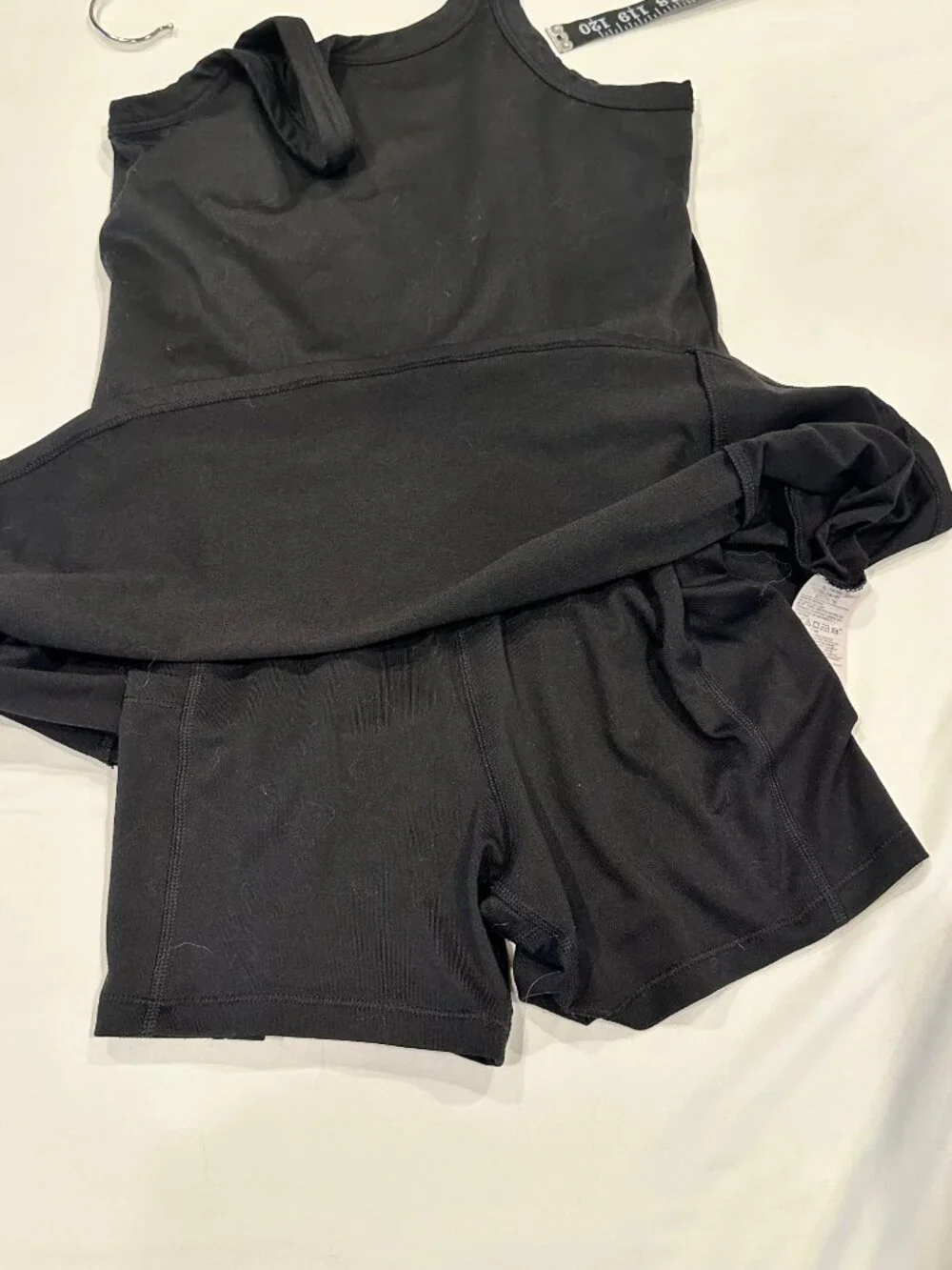 Old Navy Active Powerpress Girls XL Black Tank Dress with Shorts Size 14-16